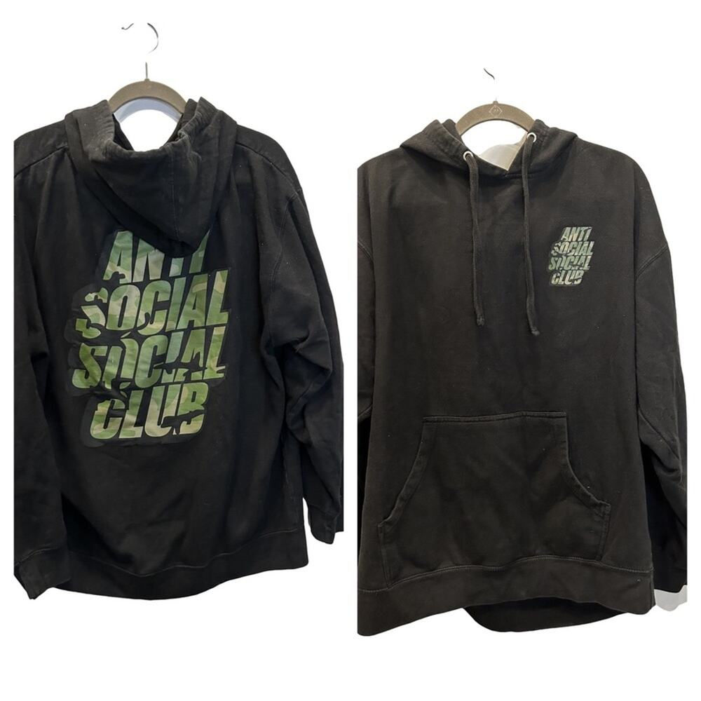 Anti Social Social Club Hoodie with Camo Motif size XL